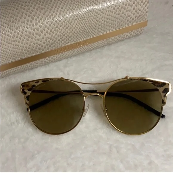 Jimmy Choo folding sunglasses. Tortoise with gold trim Jimmy Choo | Accessories | Jimmy Choo Folding Sunglasses  main image 2